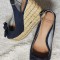SANDALE BLEUMARIN NAVY DAMA PLATFORME SFOARA FEMEI PULL &amp; BEAR