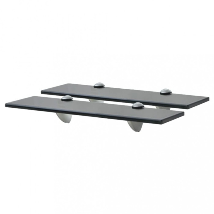 Gossi rafturi suspendate, 2 buc,. 40 x 10 cm, sticla, 8 mm