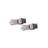 Set becuri auto cu LED CANBUS W21W T20 24 SMD 6.2W Orange 12/24V AM02578, Universal