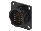 Conector circular soclu tată 28 pini aurit TE Connectivity CPC Series 2 THT flanșă