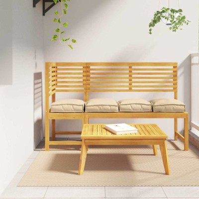 vidaXL Pernă pentru șezut din paleți 4 pcs Bej 40 x 40 x 8 cm foto