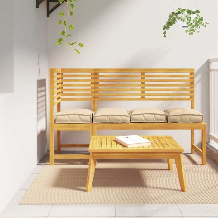 vidaXL Pernă pentru șezut din paleți 4 pcs Bej 40 x 40 x 8 cm