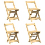 Cumpara ieftin Scaune pliabile &bdquo;Corona&rdquo;, 4 buc, maro ceruit, lemn masiv pin
