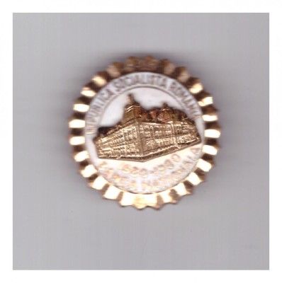 Insigna Banca Nationala RSR 1880-1980 foto