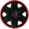 Set 4 Capace Roti pentru SsangYong, model Fast Black Cu Rama Rosie, R16, Autohelix MSA