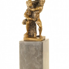 Hercule si Diomede- statueta din bronz pe un soclu din marmura UP-66