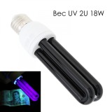 Bec UV Blacklight 18W, 365nm, E27, 2U, Economic, GlowMania