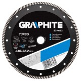 Disc diamantat turbo super subtire 230 mm pentru beton si zidarie Graphite