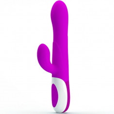 Vibrator Iepuras Dempsey Inflatable 7 Moduri Vibratii Silicon Roz