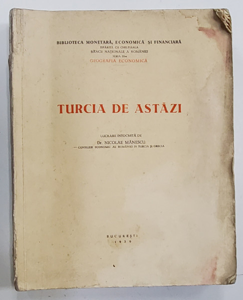 TURCIA DE ASTAZI NICOLAE MANESCU