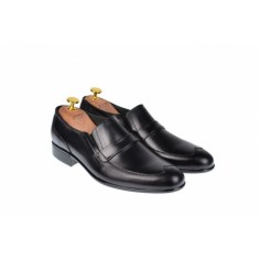 OFERTA MARIMEA 40, 41 - Pantofi Barbati Office, Eleganti, din Piele Naturala, cu Elastic, Negru, EVOLUTION 2,LELION13N
