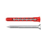 Diblu Fischer HybridPower 10x90 mm, cu șurub cu cap &icirc;necat, pentru beton, BCA și cărămidă (set de 50 buc.)