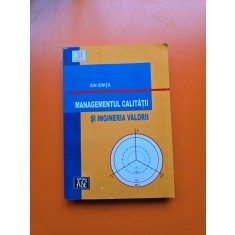 Managementul calității și ingineria valorii - Ion Ionită