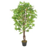 VidaXL Plantă artificială arțar cu ghiveci, verde, 120 cm