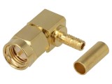 Conector SMA tată unghi 90&deg; crimpat