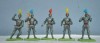 Lot 5 Cavaleri Elastolin Metal, 8-8.5cm, Figurine Soldati de Jucarie, Colectie