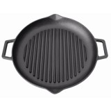 Plita Gratar Fonta Rotunda 33.5cm Perfect Home, cu Manere si Cioc, Universal