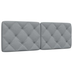 vidaXL Pernă tăblie de pat, gri deschis, 120 cm, material textil 4019212