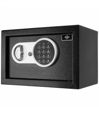 Seif electronic mobilier, Usa de 32 mm, Large, Otel, Negru, 31 x 20 x 20 cm, inclusiv baterii foto