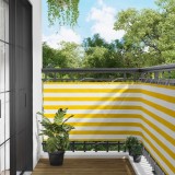 vidaXL Ecran de balcon Galben și alb 90 x 200 cm 42030619