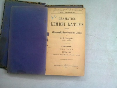GRAMATICA LIMBEI LATINE - S.G. VARGOLICI PARTEA A II-A foto