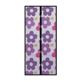 Plasa protectie insecte / tantari cu inchidere magnetica, Flori color, pentru usi, poliester, multicolor, 100 x 210 cm