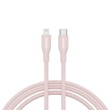 Cablu de date si incarcare Canyon CLNM60, Type-C la Lightning, 60W, 1 m, roz