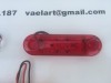 Lampa Gabarit LED Rosu 12V/24V, 9 LED-uri SMD, Utilitare, Camioane, Autocare, Rezistenta la Socuri, Impermeabila IP66, 90mm