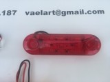Lampa Gabarit LED Rosu 12V/24V, 9 LED-uri SMD, Utilitare, Camioane, Autocare, Rezistenta la Socuri, Impermeabila IP66, 90mm