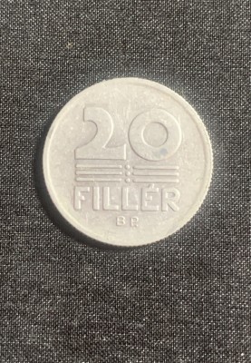 Moneda 20 filler 1982 Ungaria foto