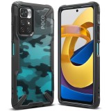 Husa Antisoc Xiaomi Redmi Note 11S Note 11T 5G Poco M4 Pro Army, Protectie Colturi Ranforsate, Policarbonat + Silicon , Ringke FXD