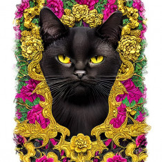 Sticker decorativ, Pisica, Negru, 70 cm, 9828ST