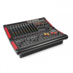 Power Dynamics PDM-S1204A, mixer muzical cu 12 canale, amplificator integrat, (2 x 350 W RMS) foto