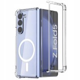 Husa Samsung Galaxy Z Fold5 Techsuit Shockproof Clear Silicone MagSafe, transparenta