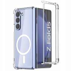 Husa Samsung Galaxy Z Fold5 Techsuit Shockproof Clear Silicone MagSafe, transparenta foto