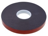Bandă dublu adezivă acrilică neagră 25mm x 33m AFTC 6411