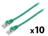 Patch cord F/UTP 6 litat CCA PVC verde 0,25m 26AWG, Lanberg