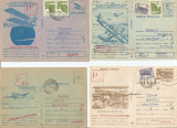 Rom&acirc;nia, lot 4 cărţi poştale circulate, aerofilatelie 8