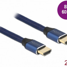 Cablu Ultra High Speed HDMI 48 Gbps 8K60Hz/4K240Hz 2m Blue Certificat, Delock 85447