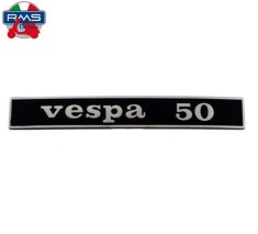 Sigla scris &quot;Vespa 50&quot; spate Vespa 50 R (69-83) 2T AC 50cc