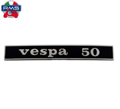 Sigla scris &amp;quot;Vespa 50&amp;quot; spate Vespa 50 R (69-83) 2T AC 50cc foto