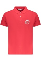 Trussardi Tricou polo barbati, cu imprimeu grafic, Regular fit, Rosu (Marime: L) foto