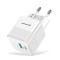 Incarcator Priza GaN, USB, Type-C, 25W - Techsuit (CHPD216) - White