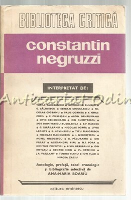 Constantin Negruzzi Interpretat De: - Vasile Alecsandri, Gheorghe Bulgar etc. foto