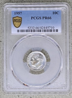 10 Cents 1957 PCGS PR66 foto