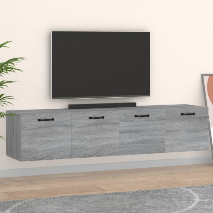Dulapuri TV de perete, 2 buc., gri sonoma, 60x36,5x35 cm, lemn GartenMobel Dekor