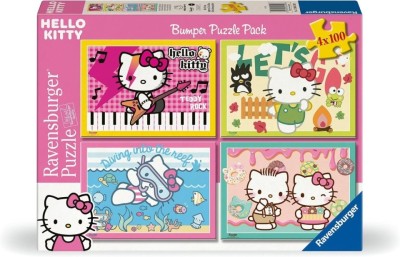 PUZZLE HELLO KITTY BUMPER PACK 4X100 foto