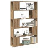 Cumpara ieftin Bibliotecă/Separator de cameră, Stejar artizanal, 100x24x155 cm