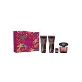 Set cadou Versace Crystal Noir pentru femei EDP 90 ml + 100 ml loțiune de corp + 100 ml gel de duș + geantă de toaletă