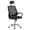 SCAUN DE BIROU DIN MESH SI TETIERA OFF 335 NEGRU